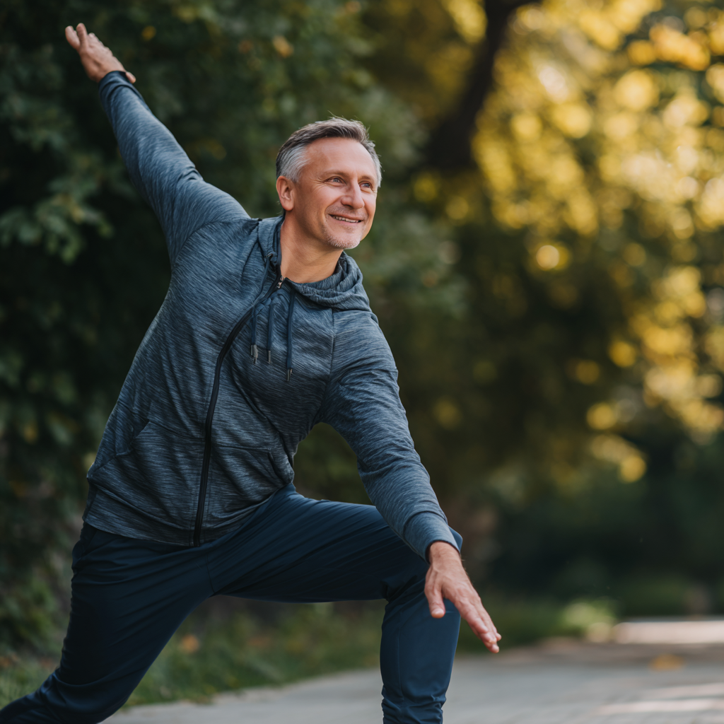 Ukrainian adults practicing balance and stability exercises on specialized equipment in a well-lit studio environment